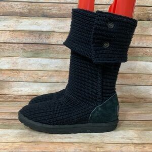 Uggs Black Tripple Button Cardy Boots